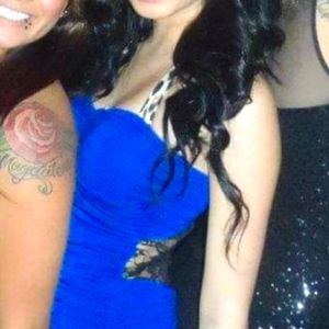 Royal blue rutched lace back dress